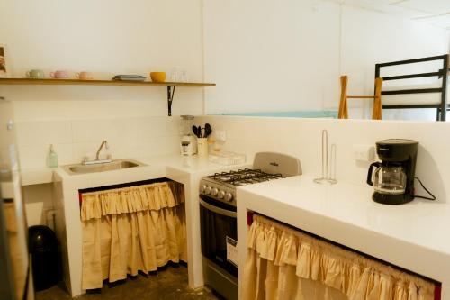 Kuchyň nebo kuchyňský kout v ubytování Itzá Loft