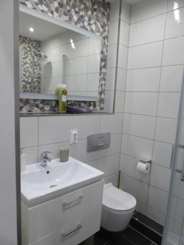 Et badeværelse på Villa Augusta