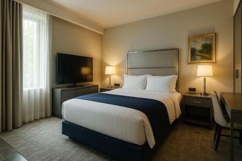 Ένα ή περισσότερα κρεβάτια σε δωμάτιο στο Liaman Suite