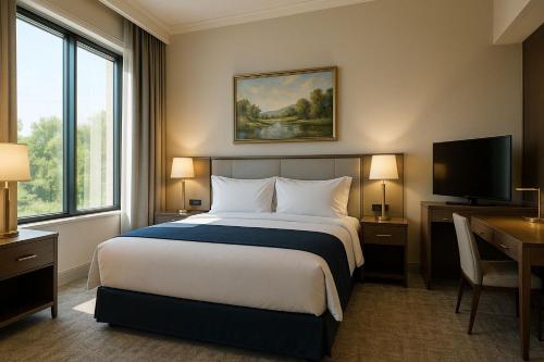 Ένα ή περισσότερα κρεβάτια σε δωμάτιο στο Liaman Suite