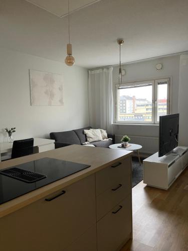 Posezení v ubytování Apartment Puijonkatu