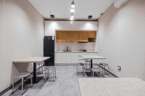 Η κουζίνα ή μικρή κουζίνα στο Art City Hostel