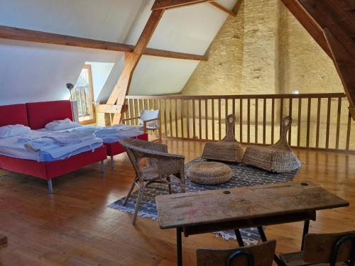 Ένα ή περισσότερα κρεβάτια σε δωμάτιο στο granval