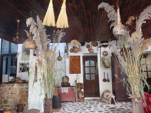 培拉特Edward Lear的一间有门的房间,一些植物