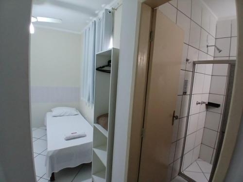 Koupelna v ubytování Hotel Aconchegante