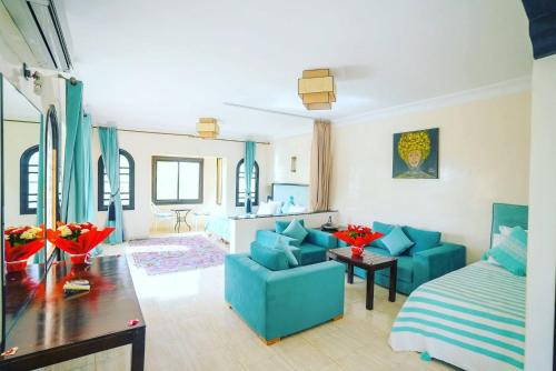 Posezení v ubytování Eden villa Marrakech