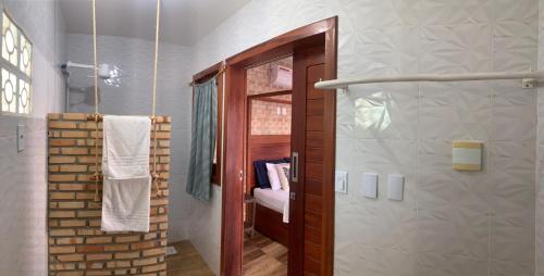 Koupelna v ubytování Condomínio Shalom Beach