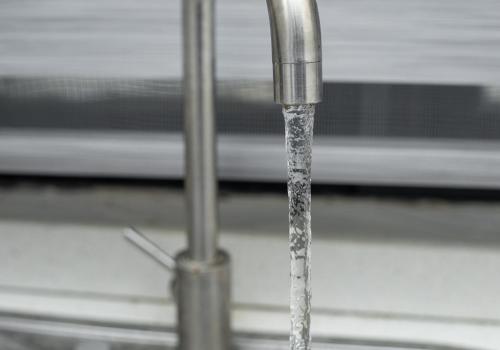 a stream of water coming out of a faucet at 3-Bedroom fully serviced terrace in Orchid, Lekki Sig4 in Lekki