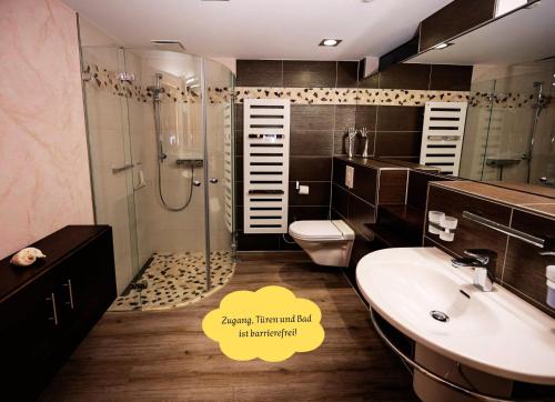 Koupelna v ubytování Stietz-Villa