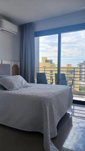 Ένα ή περισσότερα κρεβάτια σε δωμάτιο στο Ojo Turco Monoambiente Temporario