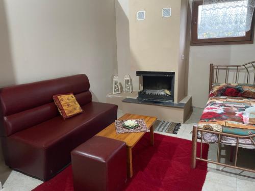 Χώρος καθιστικού στο Villa Olympus