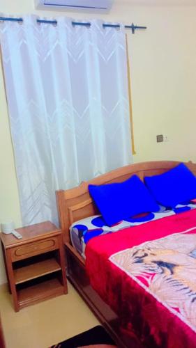 Postel nebo postele na pokoji v ubytování kanoukagni Ouagadougou BF