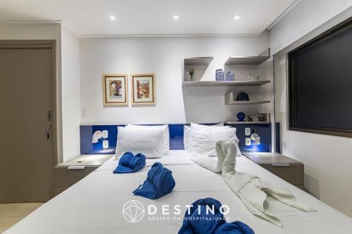 Postel nebo postele na pokoji v ubytování Barra Bali – Térreo com 4 Quartos para Até 12 Pessoas | Destino BSM 002