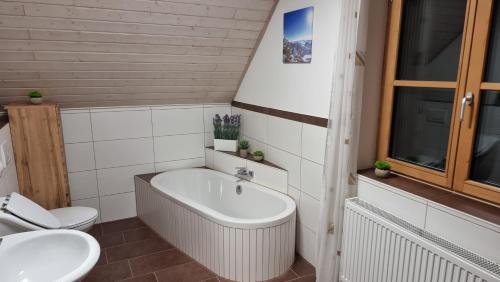 Koupelna v ubytování Ferienglück Allgäu Apartment Amelie