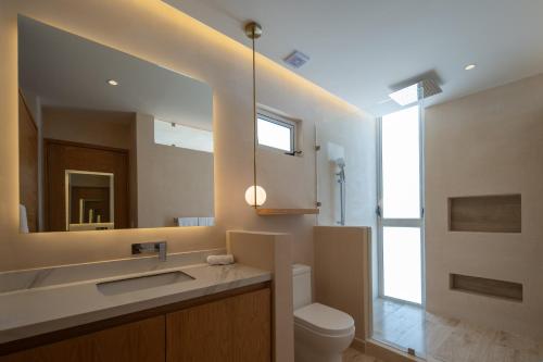 Koupelna v ubytování Greta Puerto Morelos