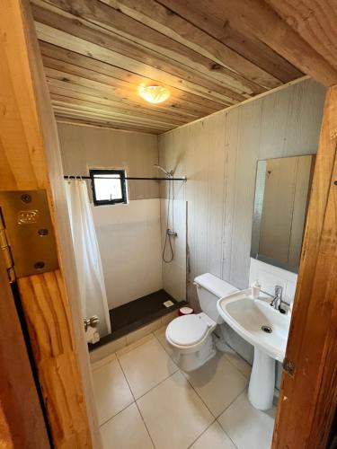 Ένα μπάνιο στο Cabaña Veraneo