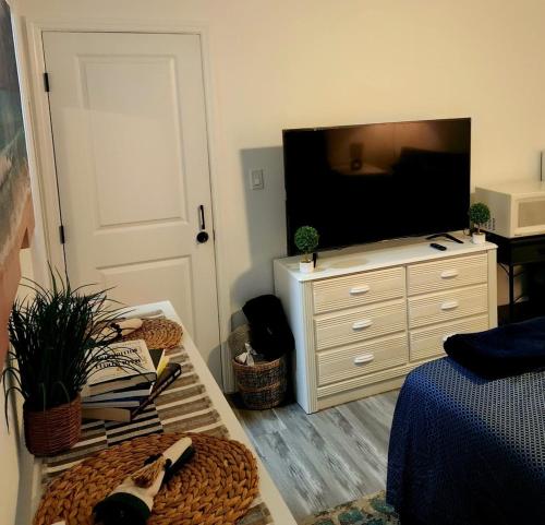 Un televizor și/sau centru de divertisment la Private 1 Bedroom Suite Near Orlando Attractions