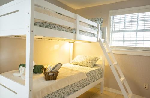 een slaapkamer met 2 stapelbedden en een ladder bij Home Luxury in Tampa