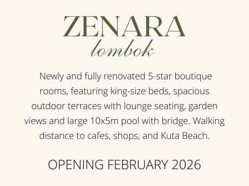 クタにあるZENARA lombokのゼナナとの募金活動のチラシ