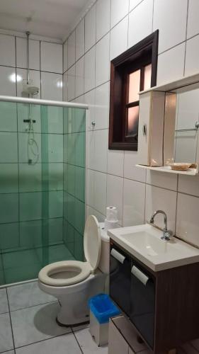 Et badeværelse på Hotel Vitoria de Pedreira