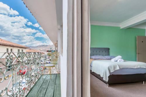 Una cama o camas en una habitación de Templo de la Luna