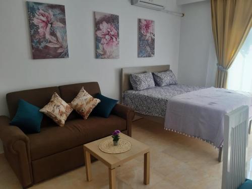 Llit o llits en una habitació de Exoticky apartman