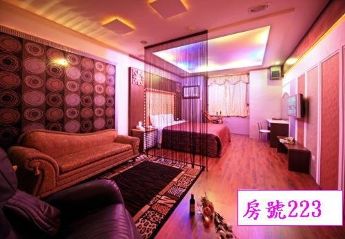 Ruang duduk di Cherry Blossom Motel