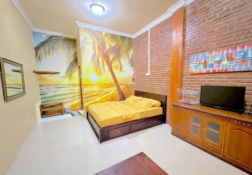 TV a/nebo společenská místnost v ubytování HR Hotel Batu