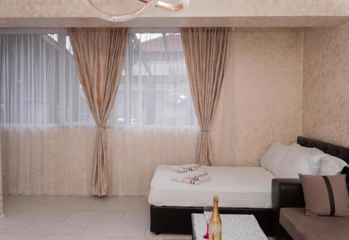 Χώρος καθιστικού στο Къща за гости Шарон