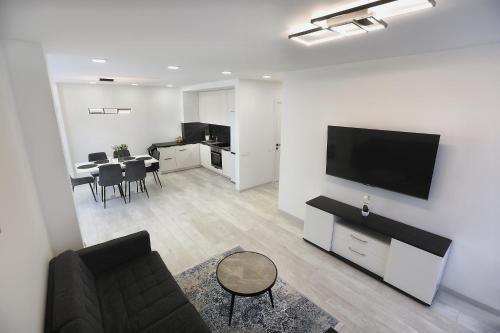 TV a/nebo společenská místnost v ubytování Gargždai, Lithuania