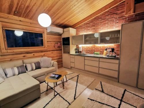 Kuchyň nebo kuchyňský kout v ubytování Syöte Cottage