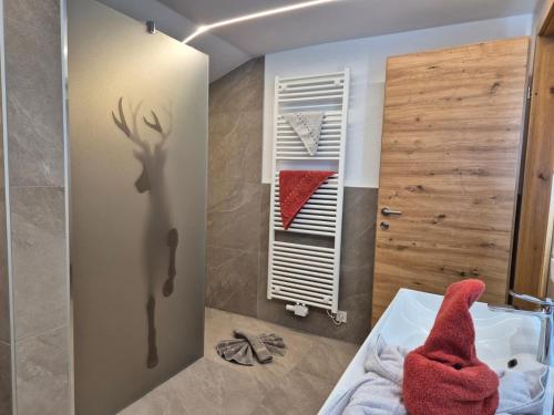 Postel nebo postele na pokoji v ubytování Gsörhof