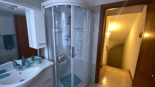 Koupelna v ubytování Casa Hellen