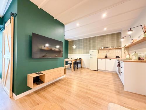 Køkken eller tekøkken på Pod Karkonoskim Nurtem