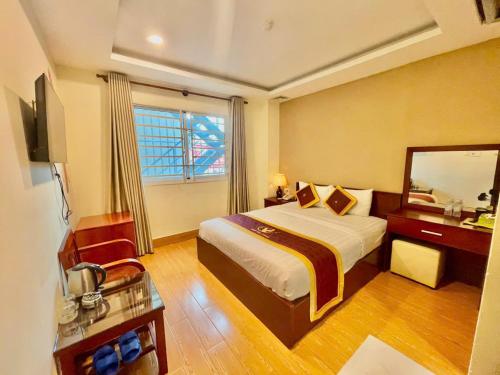 Postel nebo postele na pokoji v ubytování Golf Star Hotel