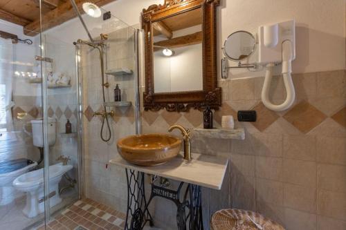 Koupelna v ubytování Agriturismo Bon Tajer