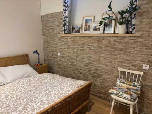 Ένα ή περισσότερα κρεβάτια σε δωμάτιο στο Flat white flat