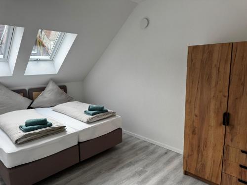 Ένα ή περισσότερα κρεβάτια σε δωμάτιο στο Ferienhaus Moritz