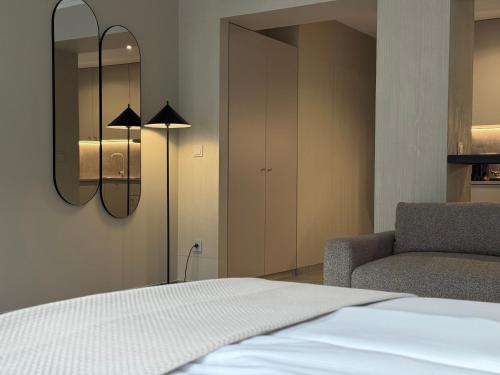 Postelja oz. postelje v sobi nastanitve Apartamenty Delecta