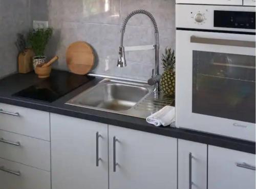 Kuchyň nebo kuchyňský kout v ubytování Apartments Nataša