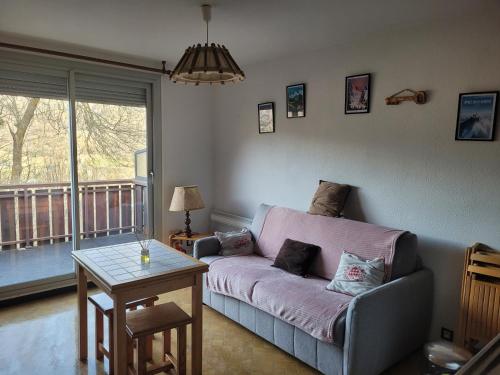 Гостиная зона в Chalet vue montagne T2 duplex, 6 personnes