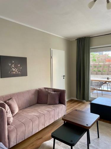 Гостиная зона в Moderne Wohnung nahe Hockenheimring für bis zu 8 Personen