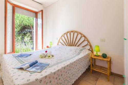 una camera da letto con un letto e una finestra di Daniela Apartments a Massa