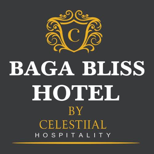 a sign that reads baga bliss hotel by classical hospitality at Hotel Baga Bliss By Celestiial Hospitality, Baga North Goa in Goa