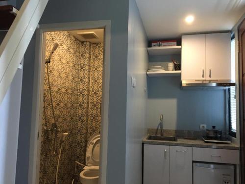 Phòng tắm tại Aura Kostel