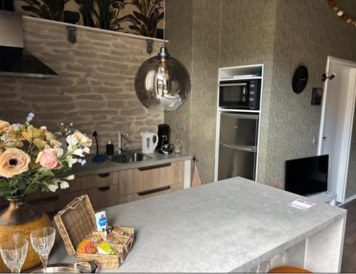 Køkken eller tekøkken på Appartement B&B In de Gulde Steur