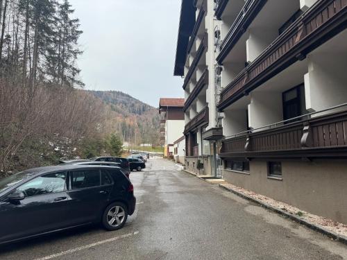 En generel udsigt til bjerge eller udsigt til bjerge taget fra lejligheden