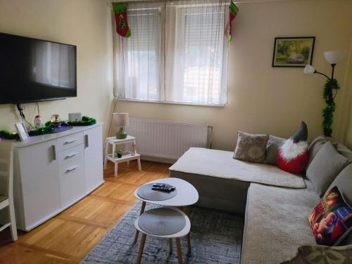 TV a/nebo společenská místnost v ubytování SkyBreak Apartment