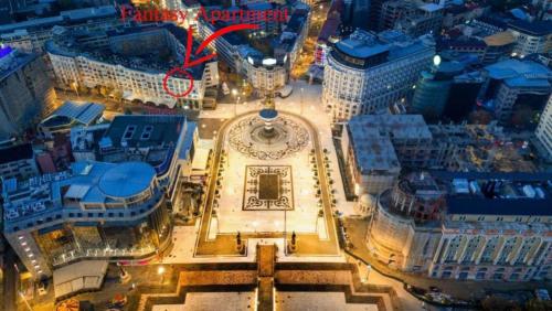 Nespecifikovaný výhled na destinaci Skopje nebo výhled na město při pohledu z apartmánu