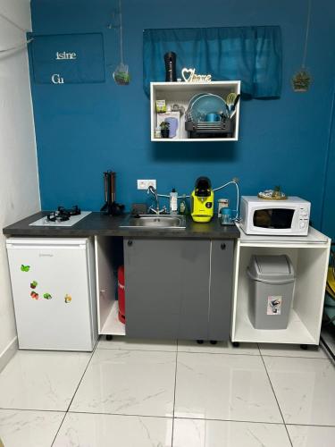 Kuchyň nebo kuchyňský kout v ubytování Studio F cosy
